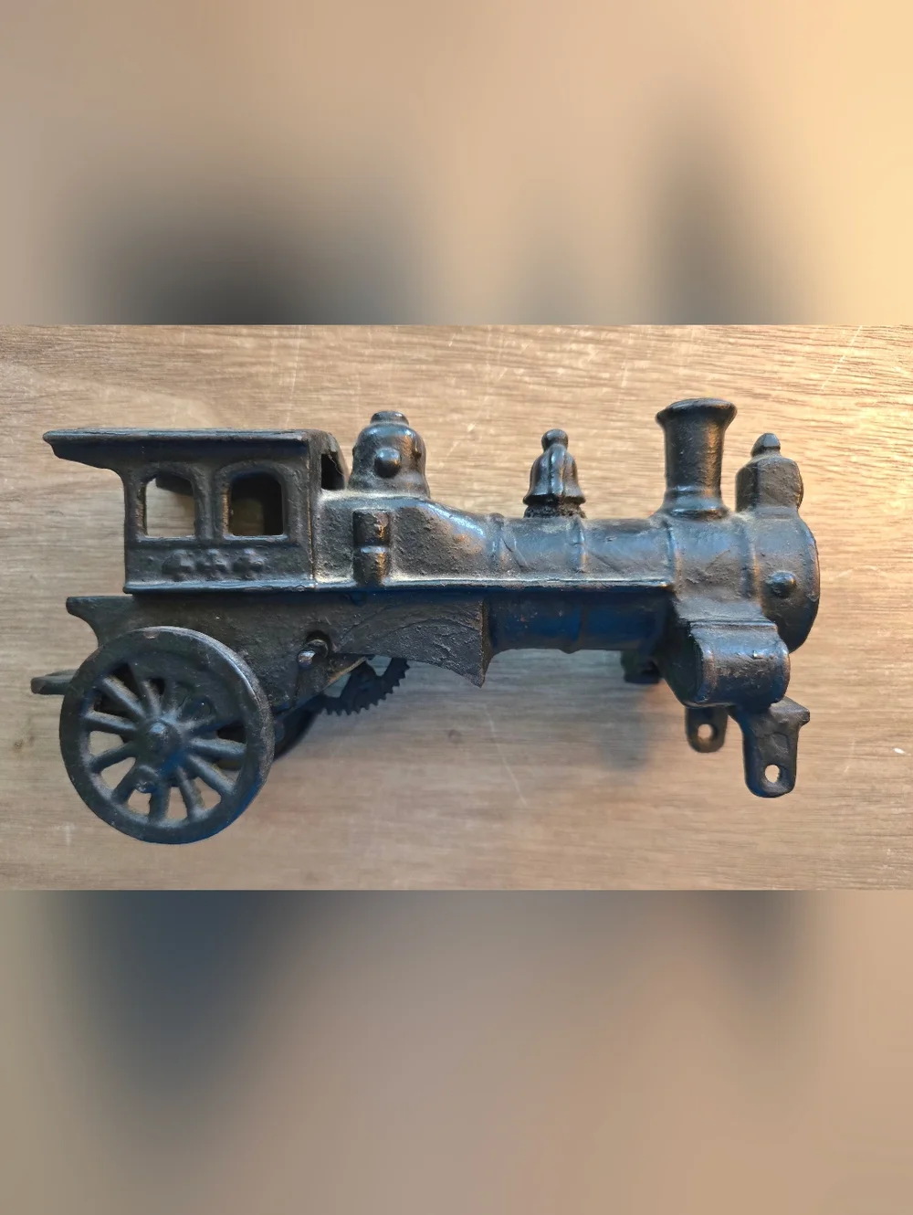 Rustic Cast Iron Train Bank | Vintage-Style Locomotive Decor | Indust. Farmhouse